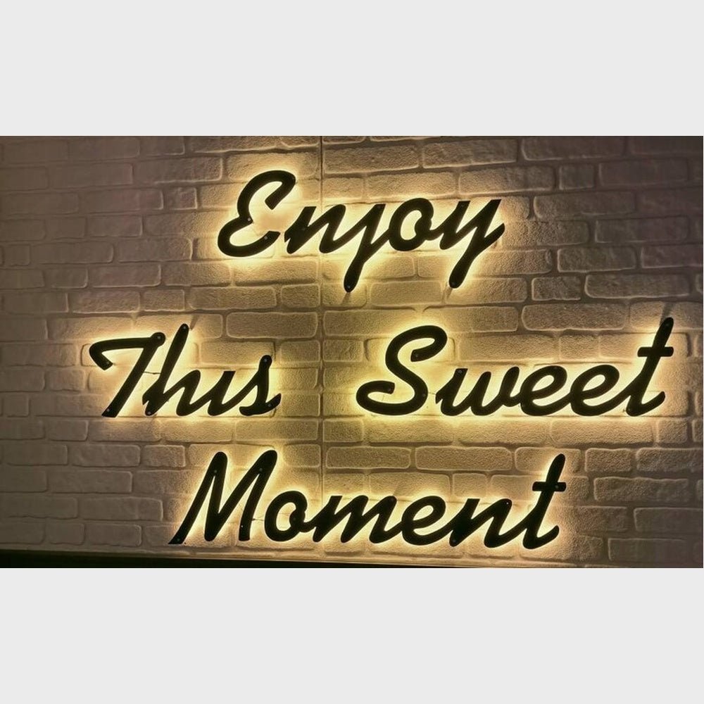 Enjoy This Sweet Moment 3D Backlit Channel Letters Led Light Sign - Shineneon