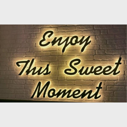 Enjoy This Sweet Moment 3D Backlit Channel Letters Led Light Sign - Shineneon