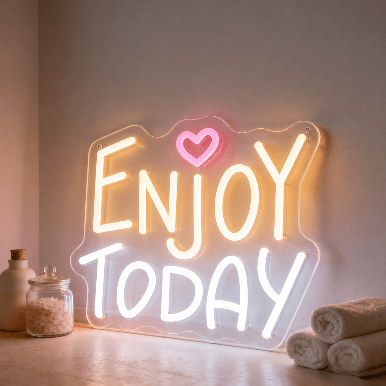 Enjoy Today LED Neon Sign Bedroom Wall Art - Shineneon