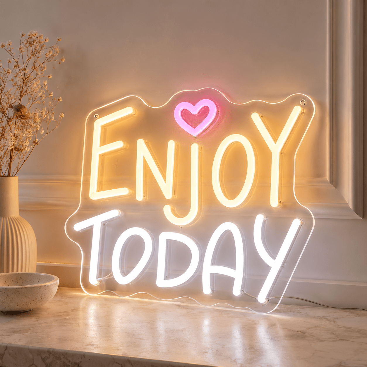 Enjoy Today LED Neon Sign Bedroom Wall Art - Shineneon