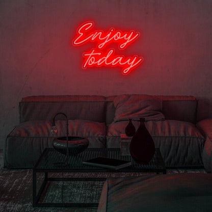 Enjoy Today Led Neon Sign Fuplifting And Positive Spaces - Shineneon