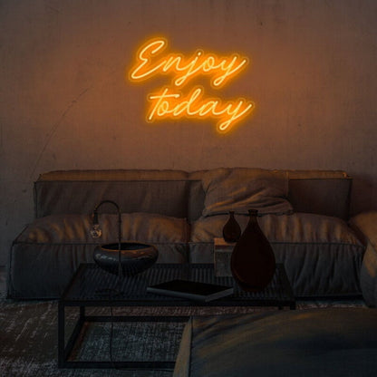 Enjoy Today Led Neon Sign Fuplifting And Positive Spaces - Shineneon
