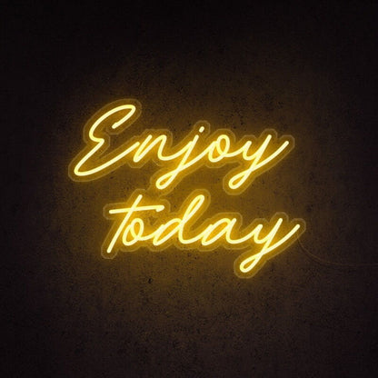 Enjoy Today Led Neon Sign Fuplifting And Positive Spaces - Shineneon