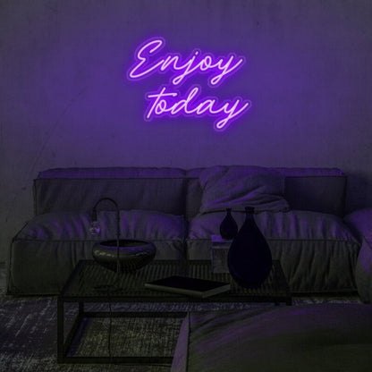 Enjoy Today Led Neon Sign Fuplifting And Positive Spaces - Shineneon