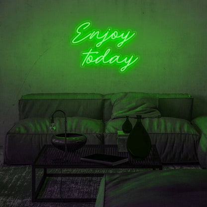Enjoy Today Led Neon Sign Fuplifting And Positive Spaces - Shineneon