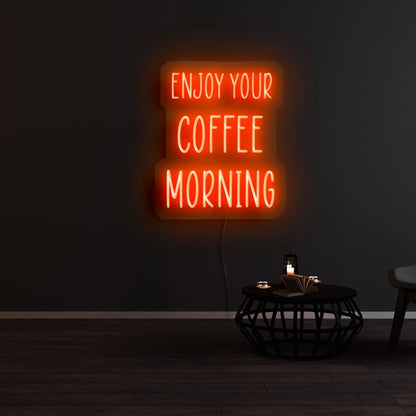 Enjoy Your Coffee Morning Led Neon Sign | Shineneon