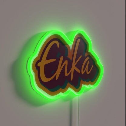 Enka In Orange Rgb Led Neon Sign - Shineneon