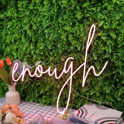 Enough Red Led Neon Sign - Shineneon