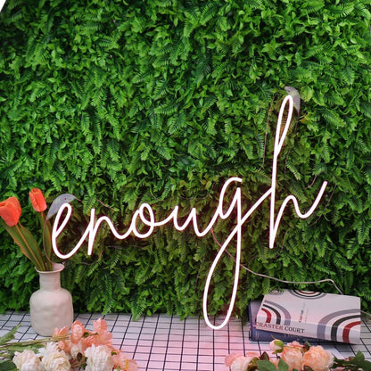 Enough Red Led Neon Sign - Shineneon