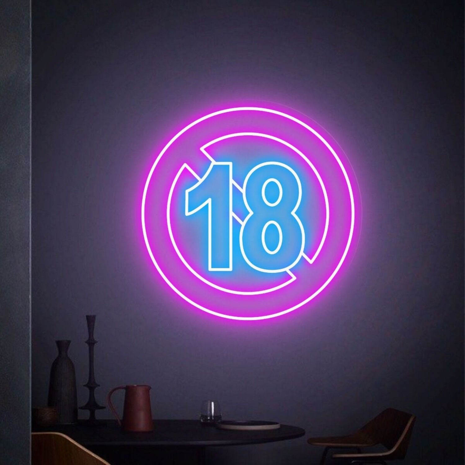 Entertainment Space With 18 Neon Sign Adults Only Neon Sign | Shineneon