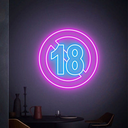 Entertainment Space With 18 Neon Sign Adults Only Neon Sign | Shineneon