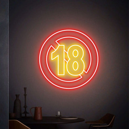 Entertainment Space With 18 Neon Sign Adults Only Neon Sign | Shineneon