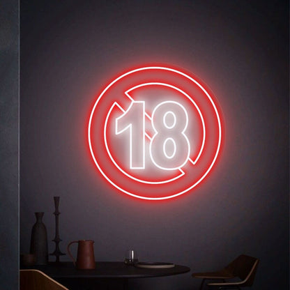 Entertainment Space With 18 Neon Sign Adults Only Neon Sign | Shineneon