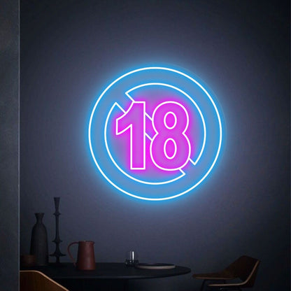 Entertainment Space With 18 Neon Sign Adults Only Neon Sign | Shineneon