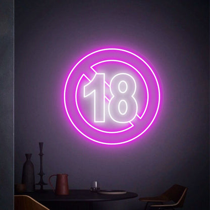 Entertainment Space With 18 Neon Sign Adults Only Neon Sign | Shineneon
