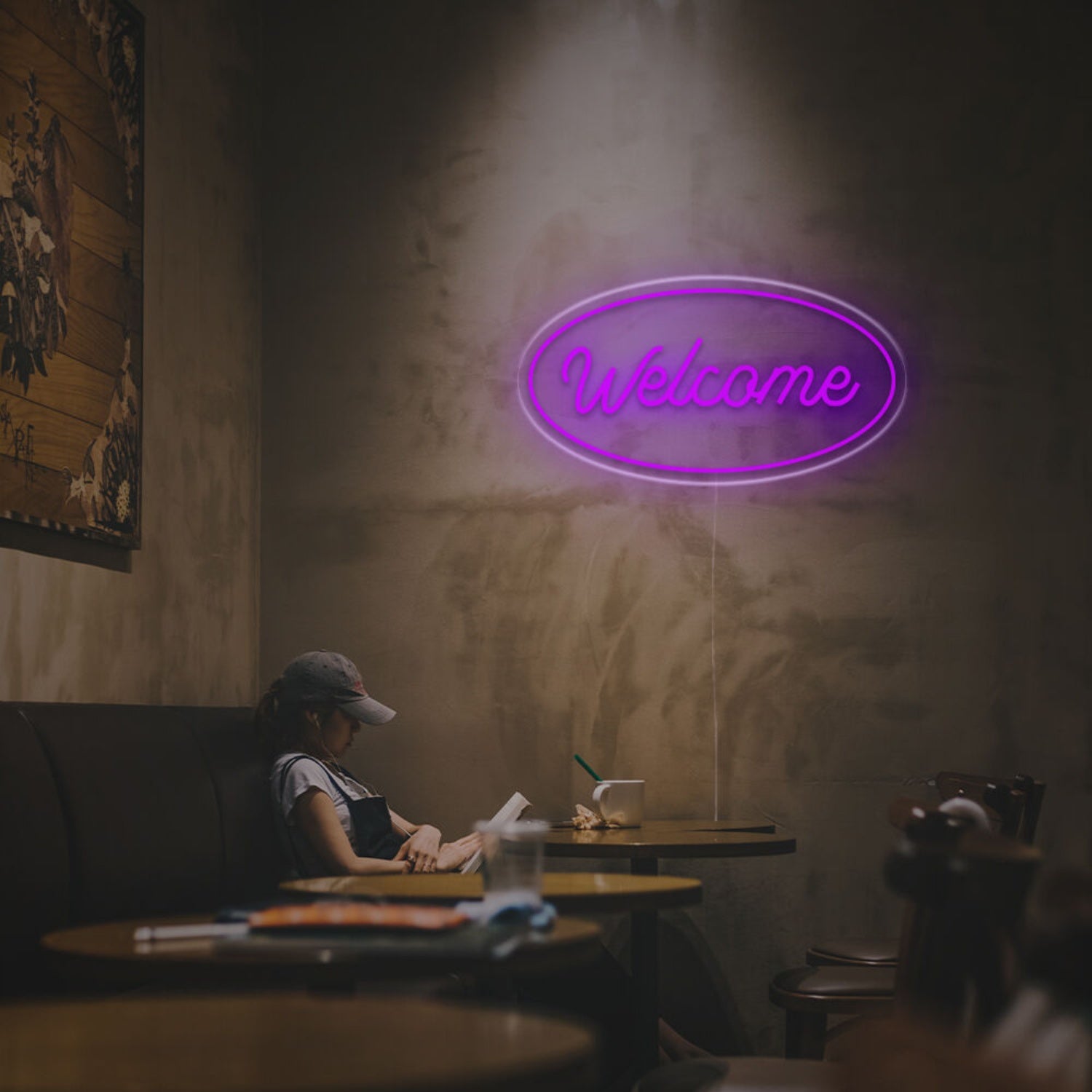 Entrance Welcome With Oval Led Neon Sign For Retail Store Decor | Shineneon