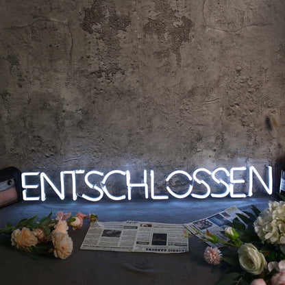 Entschlossen Blue Led Neon Sign - Shineneon