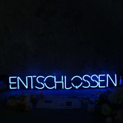 Entschlossen Blue Led Neon Sign - Shineneon