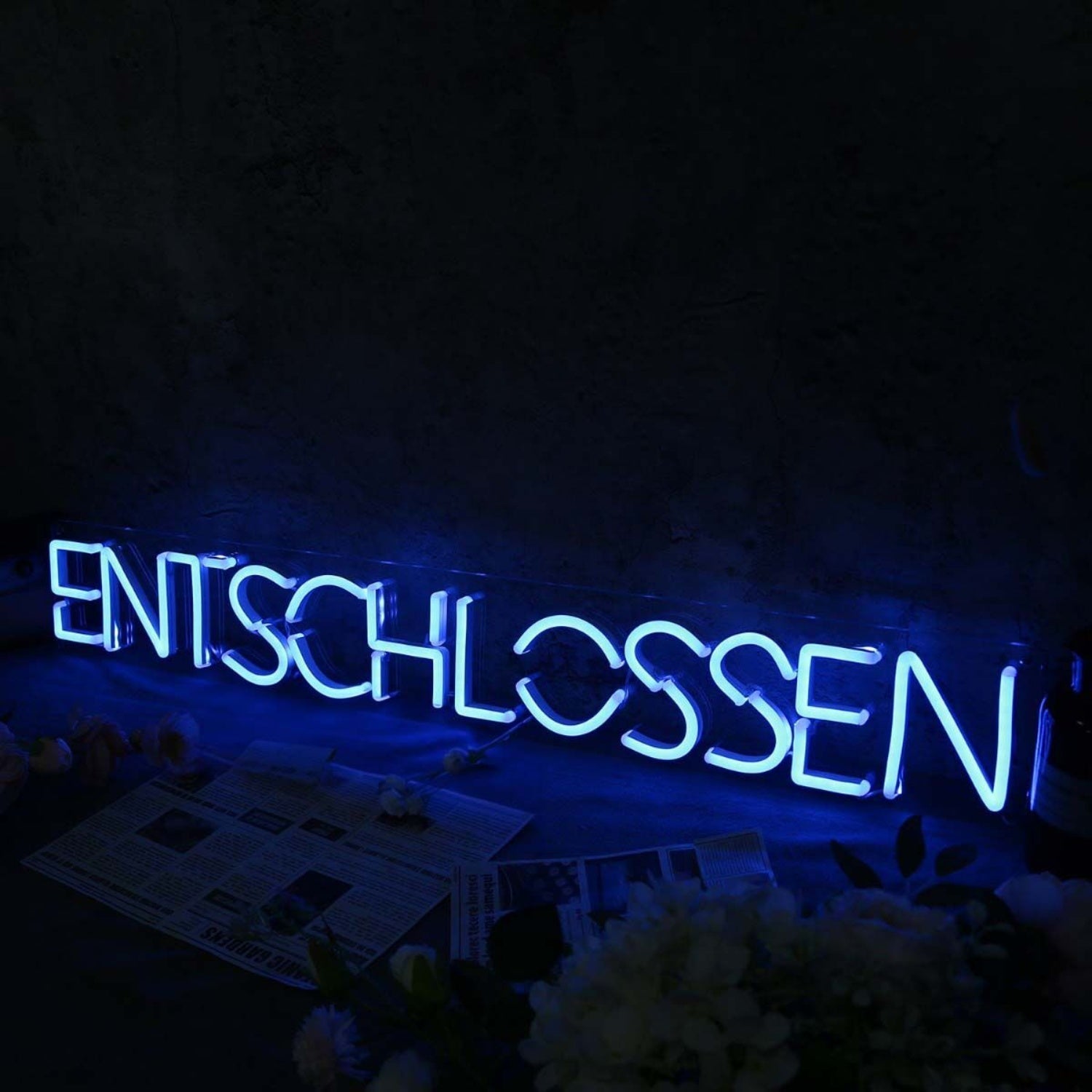 Entschlossen Blue Led Neon Sign - Shineneon