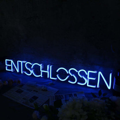 Entschlossen Blue Led Neon Sign - Shineneon