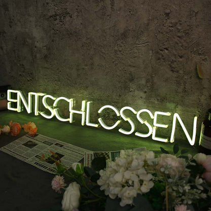 Entschlossen Blue Led Neon Sign - Shineneon