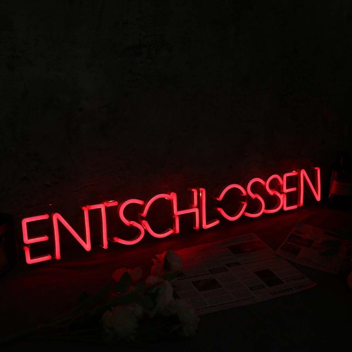 Entschlossen Blue Led Neon Sign - Shineneon