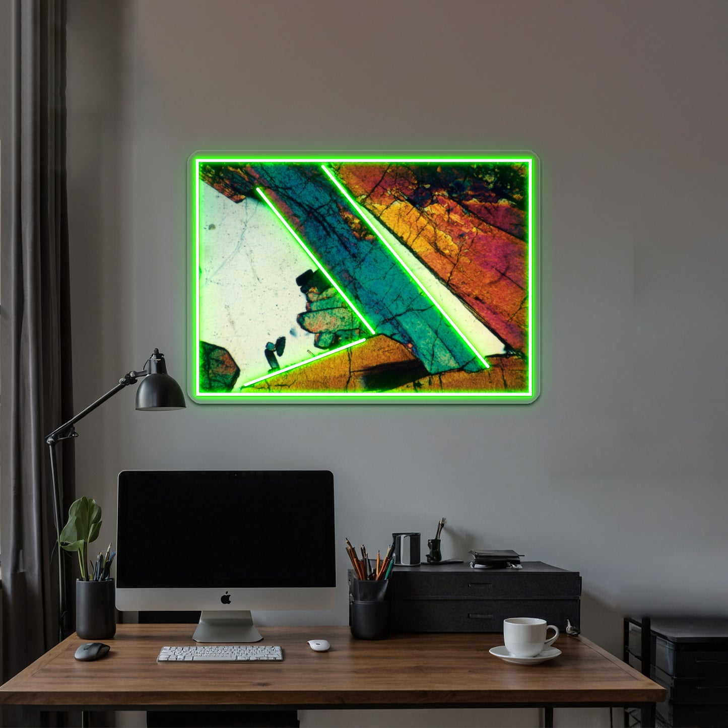 Epidote Blades In Quartz Wall Artwork Neon Signs