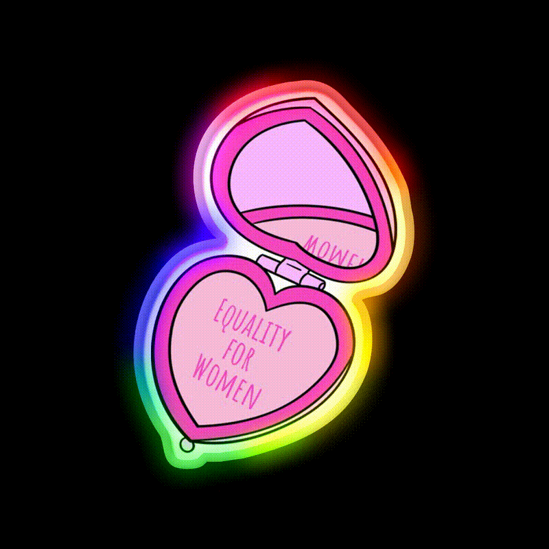Equality For Women Makeup Nail Salon Led Neon Sign Rgb Color - LED neon sign close-up detail