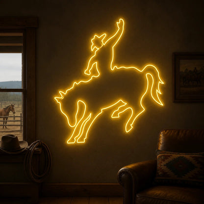 Equestrian Horse Rider Vintage LED Neon Sign - Shineneon