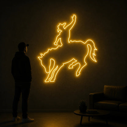 Equestrian Horse Rider Vintage LED Neon Sign - Shineneon