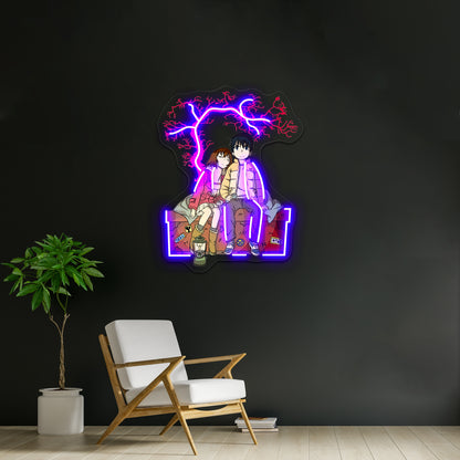 Eras Pop Artwork Custom Neon Led Sign - Neon sign mounted on wall in room