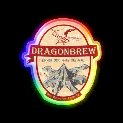 Erebor Dragonbrew Beer Bar Decor Led Neon Sign Rgb Color - LED neon sign close-up detail