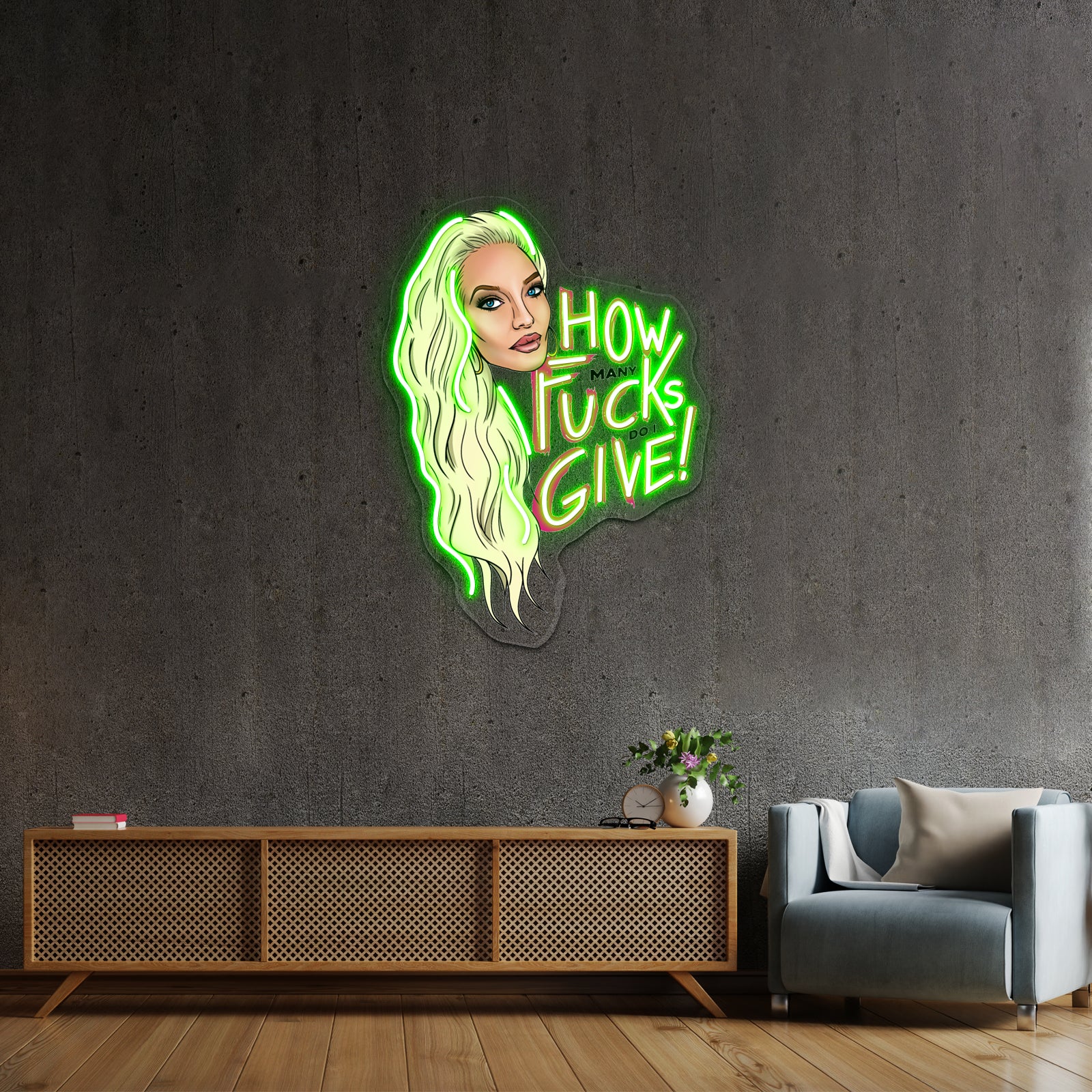 Erika Jayne How Many Do I Give Artwork Custom Neon Led Sign | Shineneon