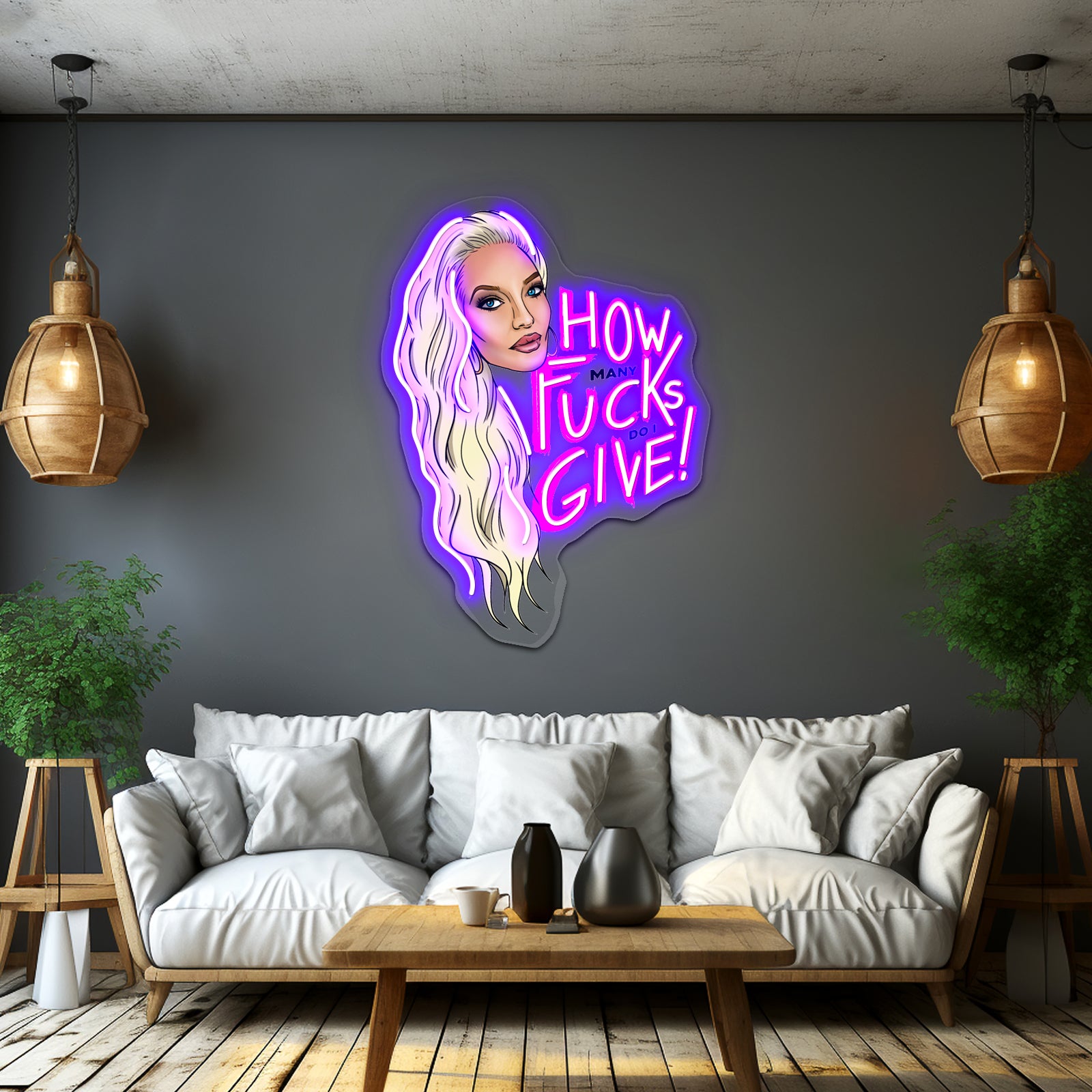 Erika Jayne How Many Do I Give Artwork Custom Neon Led Sign | Shineneon