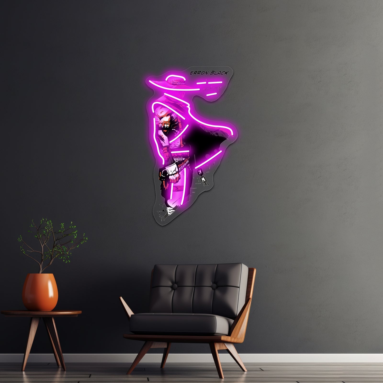 Erron Black Mortal Kombat Fan Artwork Custom Neon Led Sign | Shineneon