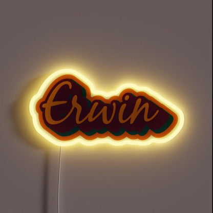 Erwin Orange Rgb Led Neon Sign - Shineneon