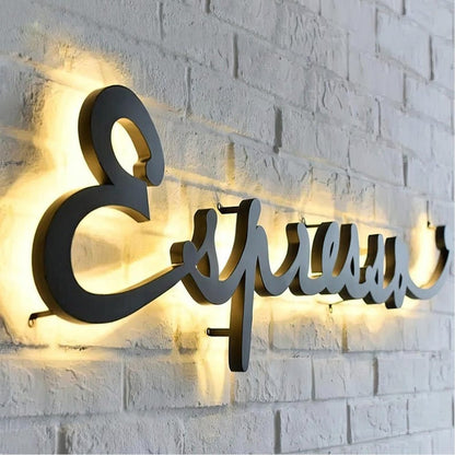 Espresso 3D Backlit Channel Letters Led Light Sign - Shineneon