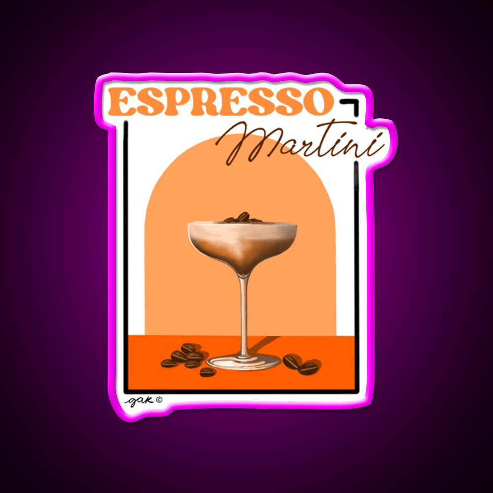 Espresso Martini Cocktail Bar Decor Led Neon Sign Drink Lounge Art Rgb Color - Shineneon