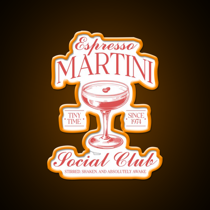 Espresso Martini Cocktail Bar Decor Led Neon Sign Drink Wall Art Rgb Color - LED neon sign view 6