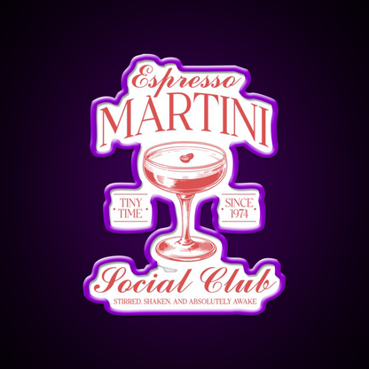 Espresso Martini Cocktail Bar Decor Led Neon Sign Drink Wall Art Rgb Color - LED neon sign view 9