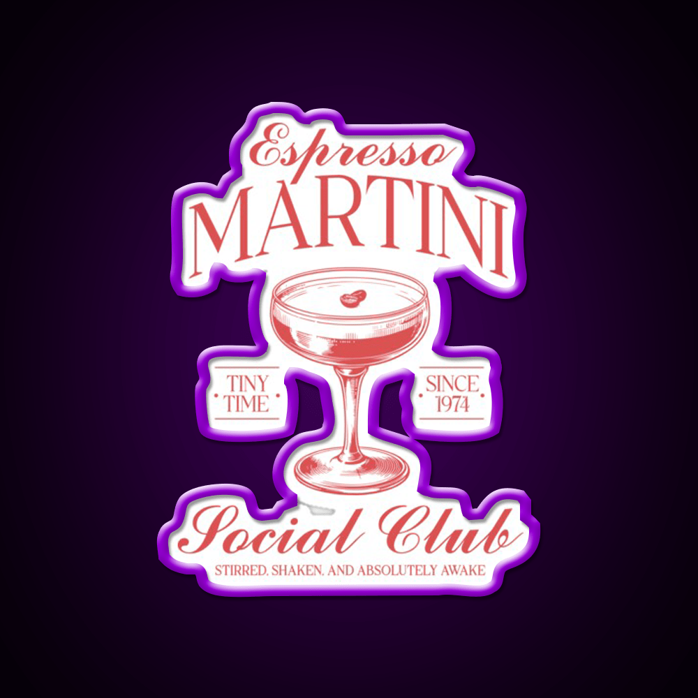 Espresso Martini Cocktail Bar Decor Led Neon Sign Drink Wall Art Rgb Color - Shineneon