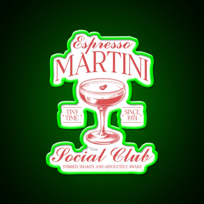 Espresso Martini Cocktail Bar Decor Led Neon Sign Drink Wall Art Rgb Color - Shineneon