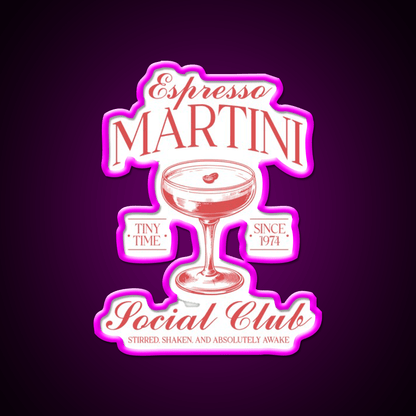Espresso Martini Cocktail Bar Decor Led Neon Sign Drink Wall Art Rgb Color - Shineneon