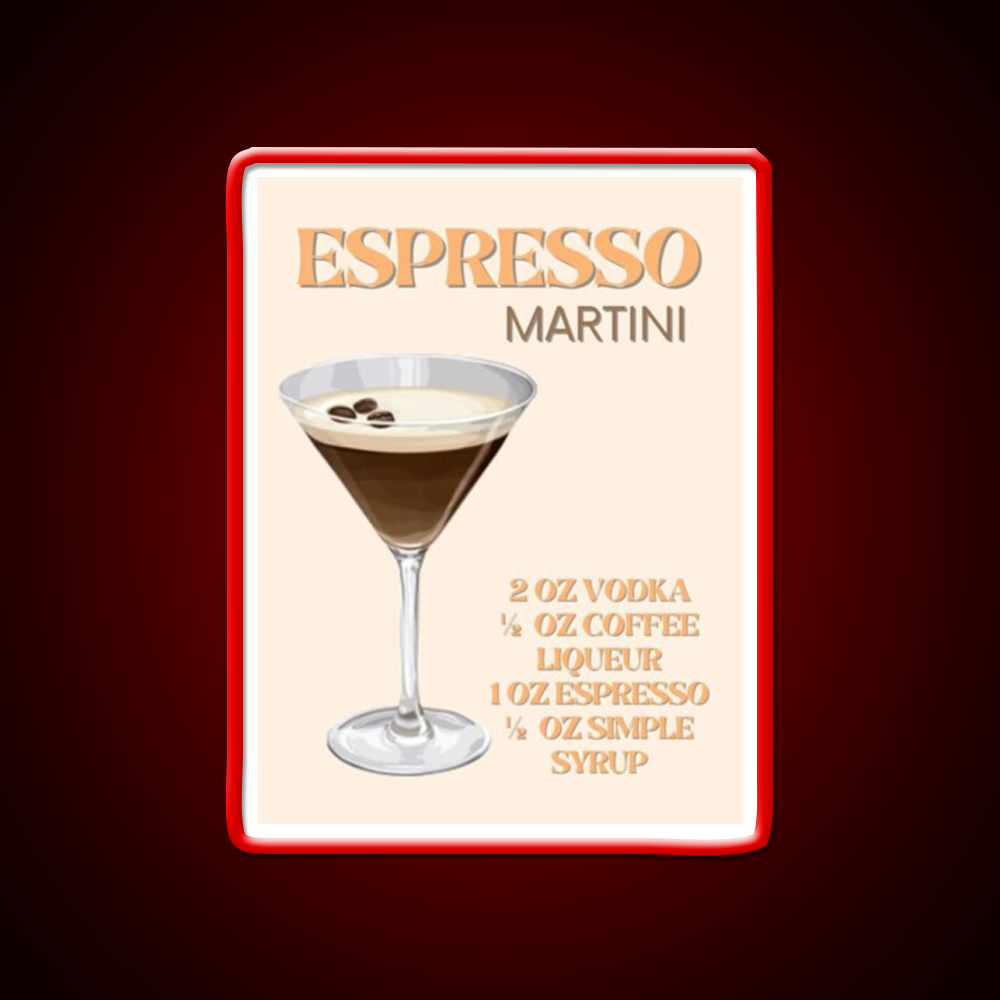 Espresso Martini Cocktail Bar Decor Led Neon Sign For Cocktail Lovers Rgb Color - LED neon sign view 10