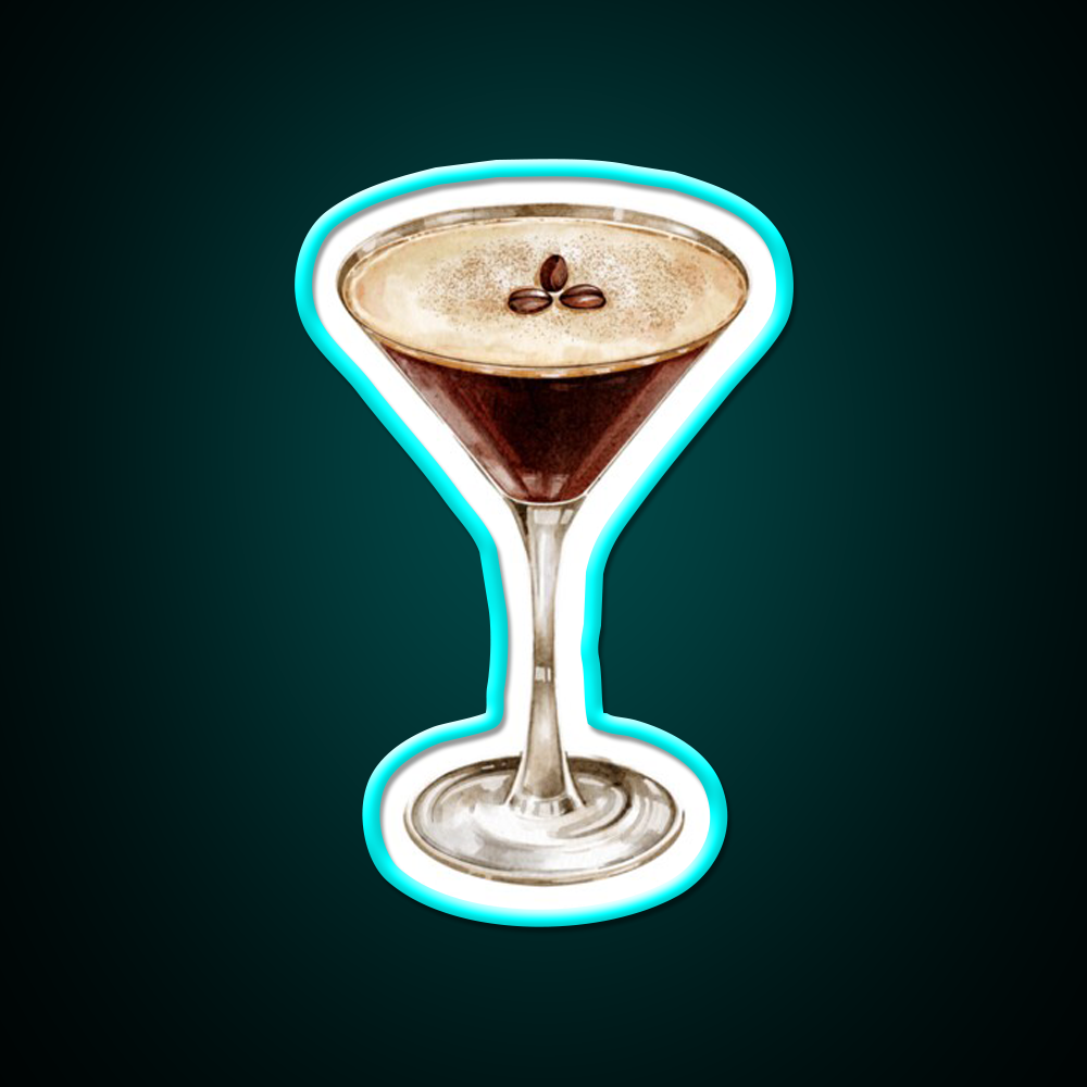 Espresso Martini Cocktail Bar Decor Led Neon Sign Neon Party Sign Rgb Color - Size and dimension reference