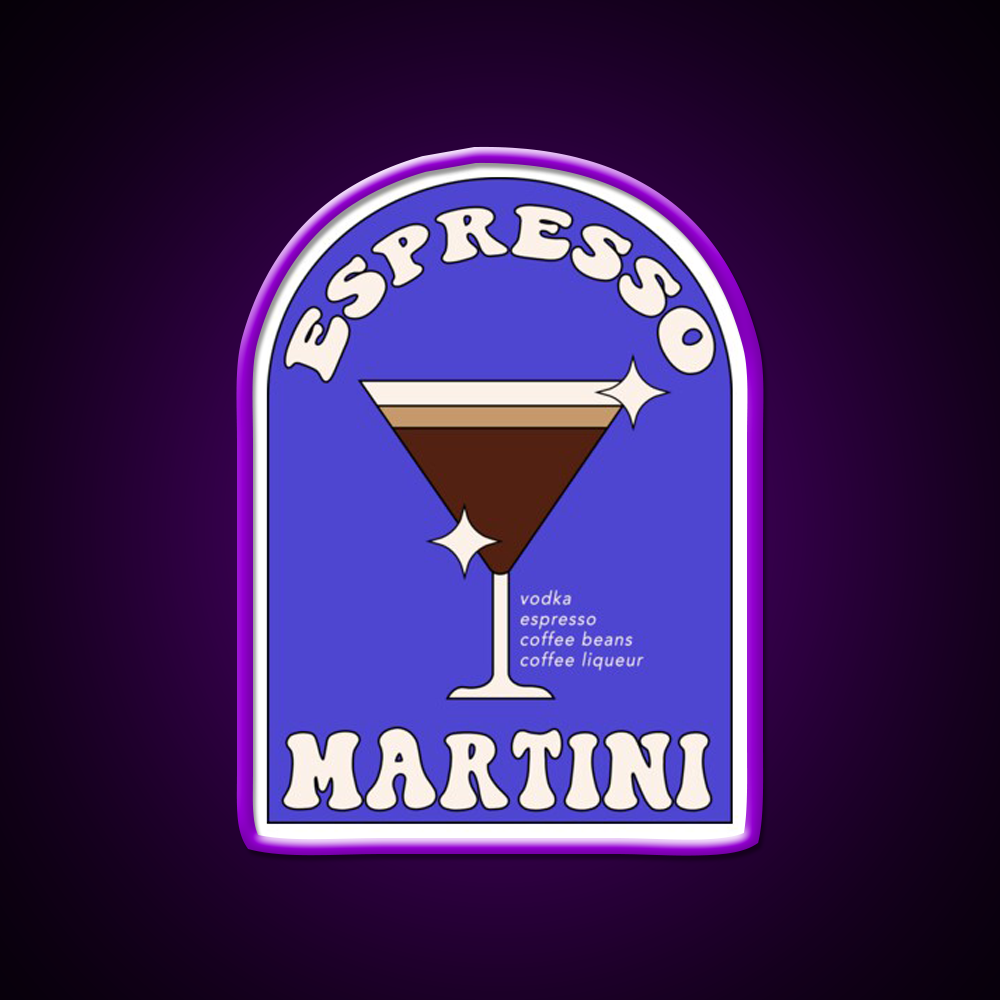Espresso Martini Cocktail Bar Decor Led Neon Sign Wall Art For Bar Rgb Color - LED neon sign view 9