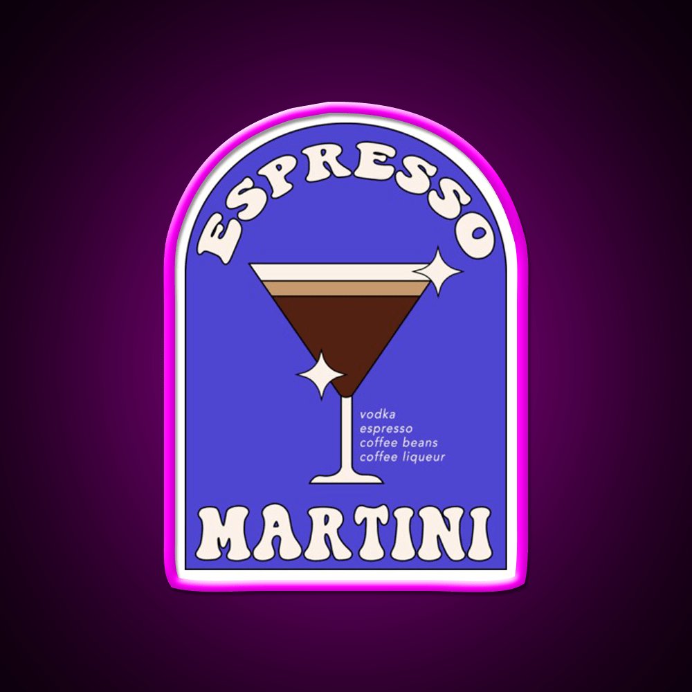 Espresso Martini Cocktail Bar Decor Led Neon Sign Wall Art For Bar Rgb Color - Shineneon