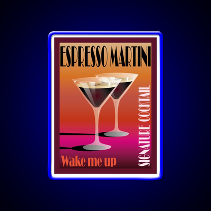Espresso Martini Cocktail Illustration Cocktail Bar Decor Led Neon Sign Rgb Color - LED neon sign view 5