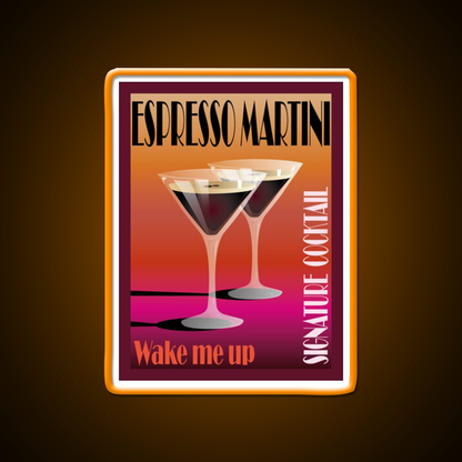 Espresso Martini Cocktail Illustration Cocktail Bar Decor Led Neon Sign Rgb Color - LED neon sign view 6