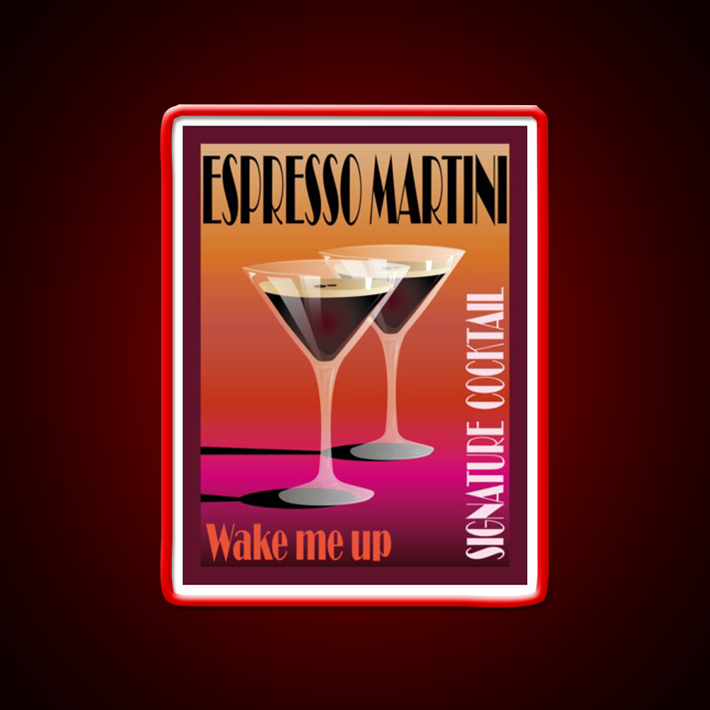 Espresso Martini Cocktail Illustration Cocktail Bar Decor Led Neon Sign Rgb Color - LED neon sign view 10
